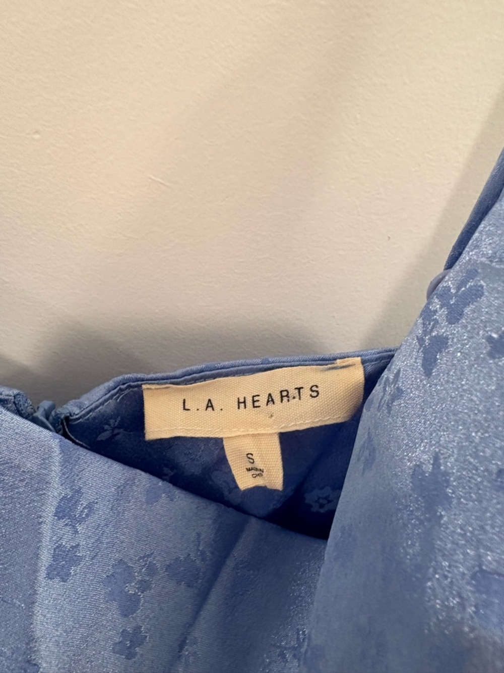 LA Hearts Periwinkle Satin Y2K Style Cowl Neck Mini Dress Size Small - Picture 2 of 14